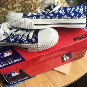 LOS ANGELES DODGERS Women Size 8 Canvas Sneakers